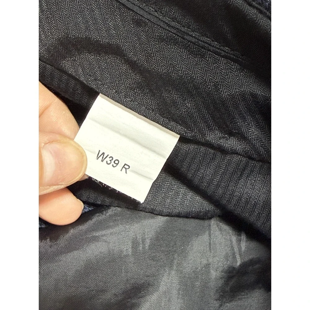 Daniel Gray Suit Mens 44R W39 Navy Wool 2 Button Pleated Cuffed‎ Travel Concepts
